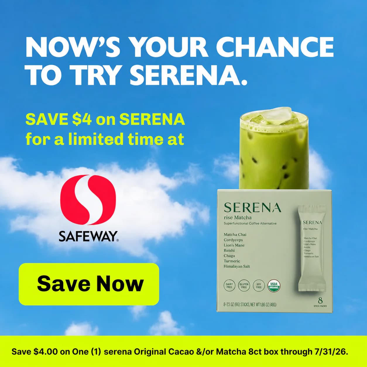 Serena Save $4 at Safeway campaign creative
